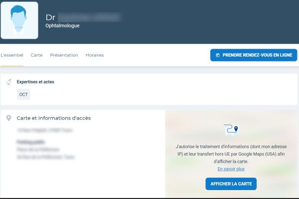 fiche praticien doctolib
